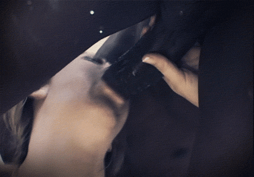 Deepthroating a Jet Black Cock